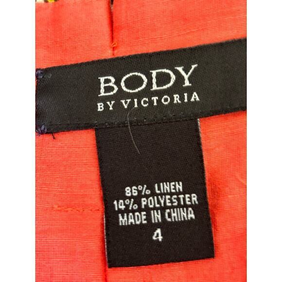 Body by Victoria orange linen pleated skirt, 4, schoolgirl, academia, preppy - Picture 5 of 5